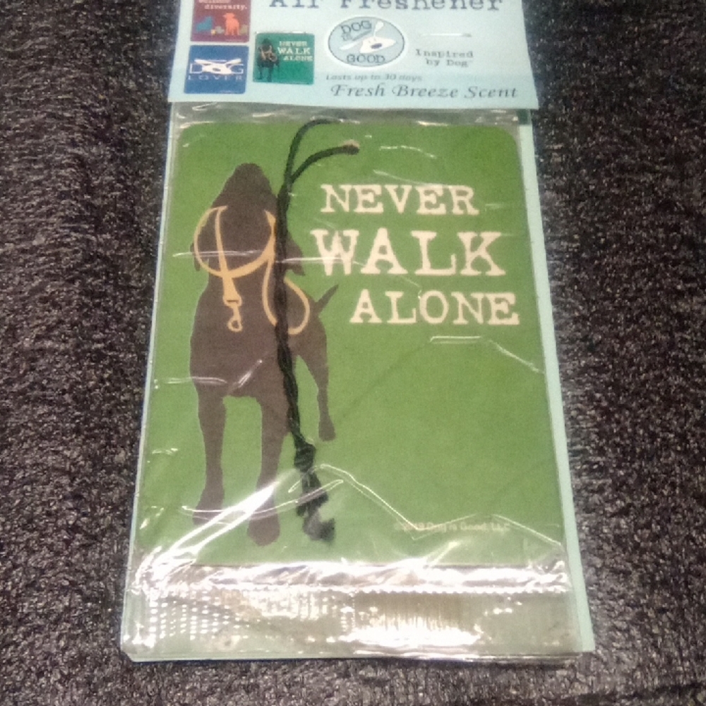 Dog-Themed Air Freshener with Green Background 3pk